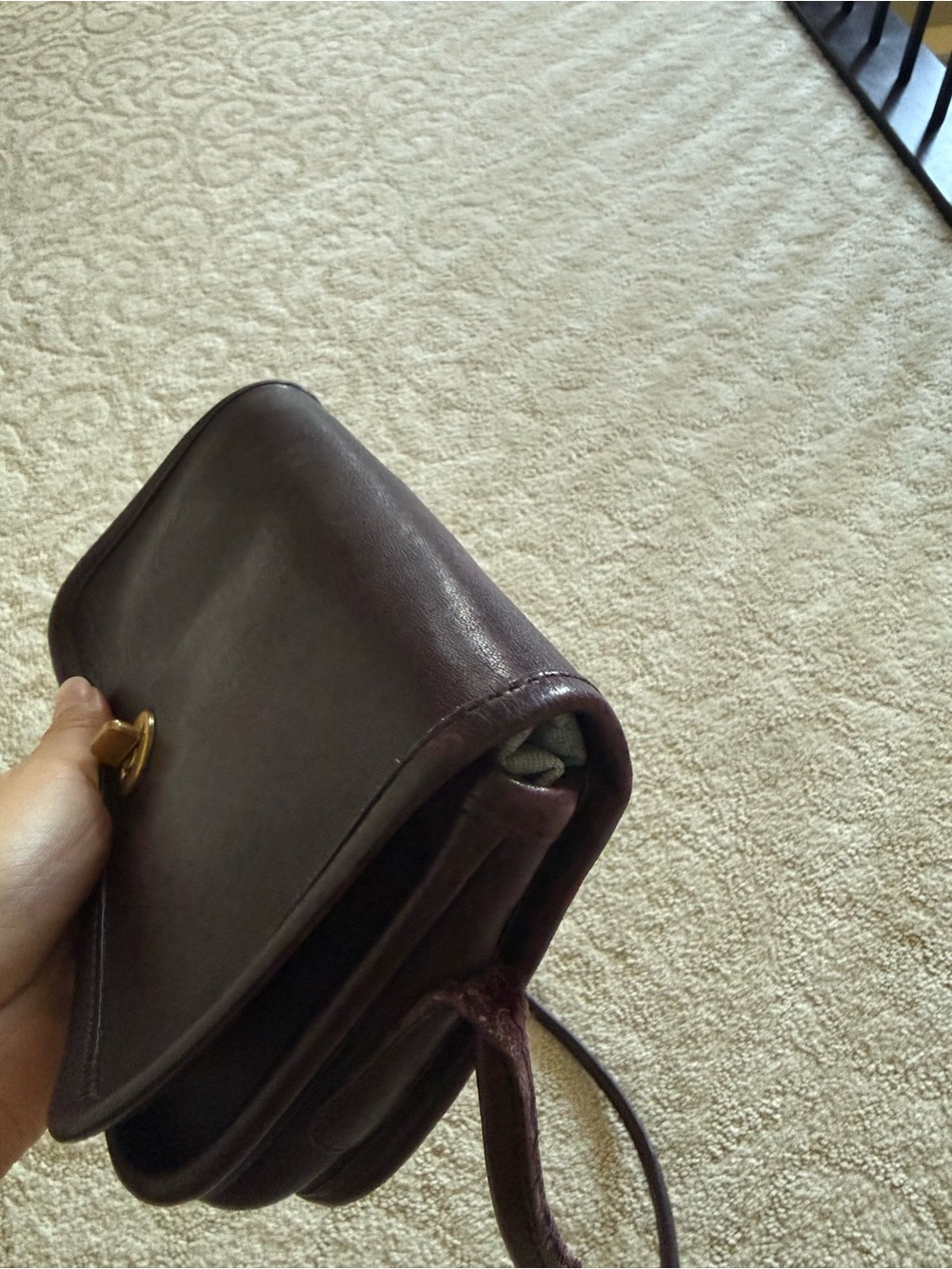 Coach Vintage Newyork Dinky Bag Burgundy - Picture 13 of 13